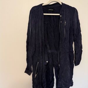Blank NYC Navy Crinkled Utility Jacket